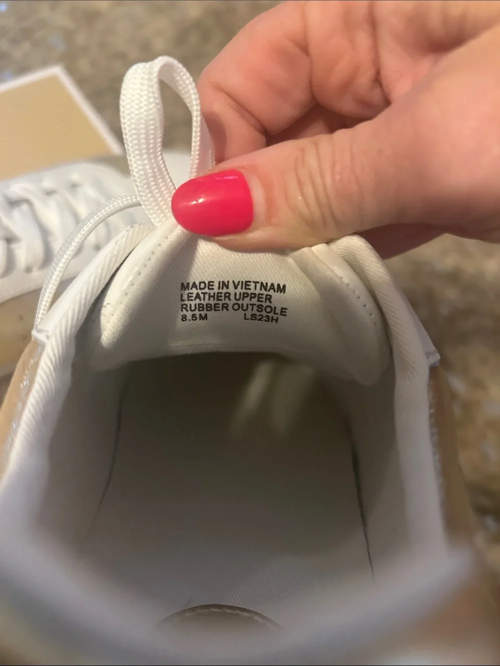 Michael Kors White and Gold Leather Low-Top Sneakers